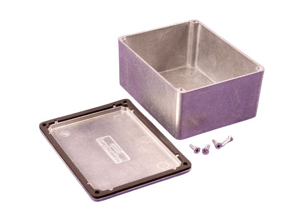 Hammond 1550 Series Natural Die Cast Aluminium Enclosure, IP66, Natural Lid, 115 x 90 x 51mm