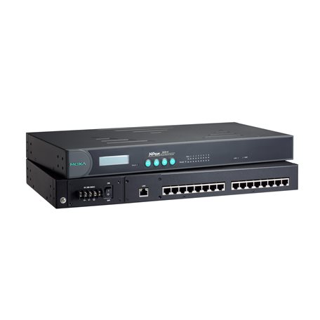 MOXA Device server, 8 Ethernet Port, 16 Serial Port, RS422, RS485 Interface, 921.6kbps Baud Rate