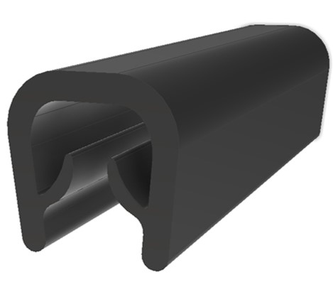 RS PRO Black EPDM Edge Protection, 20m