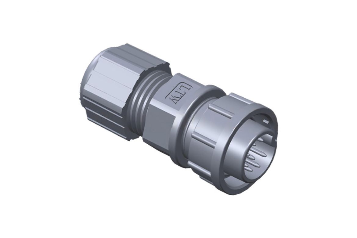 Amphenol Industrial Industrial Circular Connector, 8 Contacts, Threaded, Plug, Male, IP67, Ceres Series