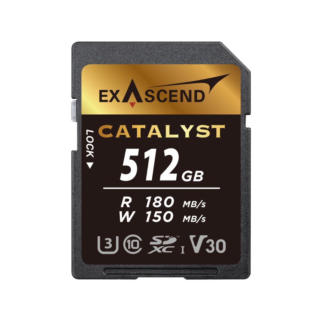 Exascend 512 GB SDXC SD Card, Class 10, UHS-1 (U3), V30