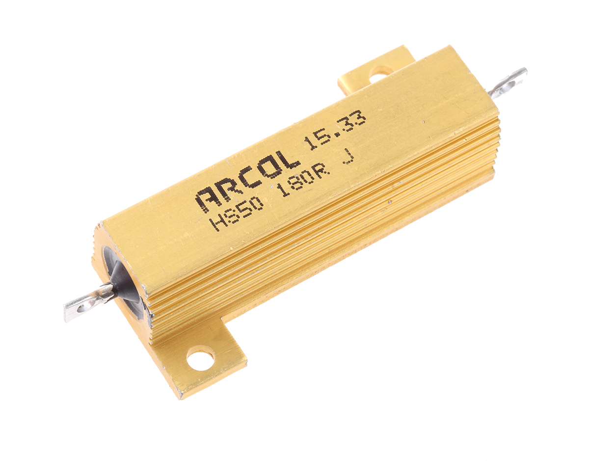Arcol, 180Ω 50W Wire Wound Chassis Mount Resistor HS50 180R J ±5%