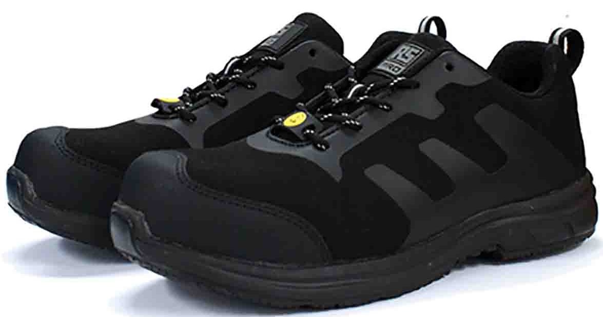RS PRO Men's Black Fibreglass Toe Capped Safety Trainers, UK 11, EU 46