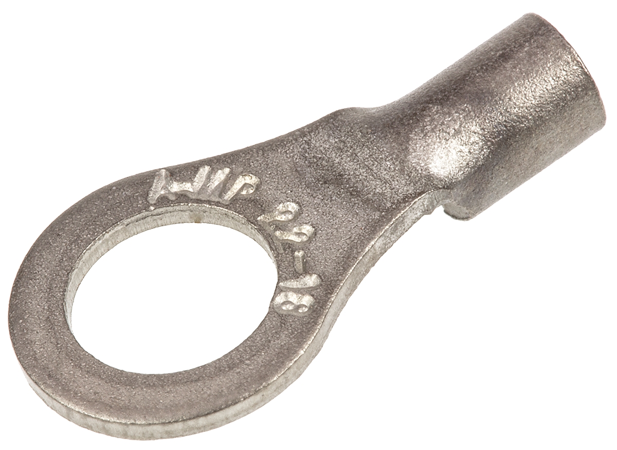 TE Connectivity, STRATO-THERM Insulated Ring Terminal, M5 Stud Size, 0.26mm² to 1.65mm² Wire Size, Grey