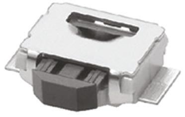 Omron Button Tactile Switch, SPST 50 mA @ 12 V dc 0.7mm Through Hole