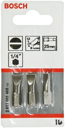 Bosch Slotted Screwdriver Bit, SL8 Tip