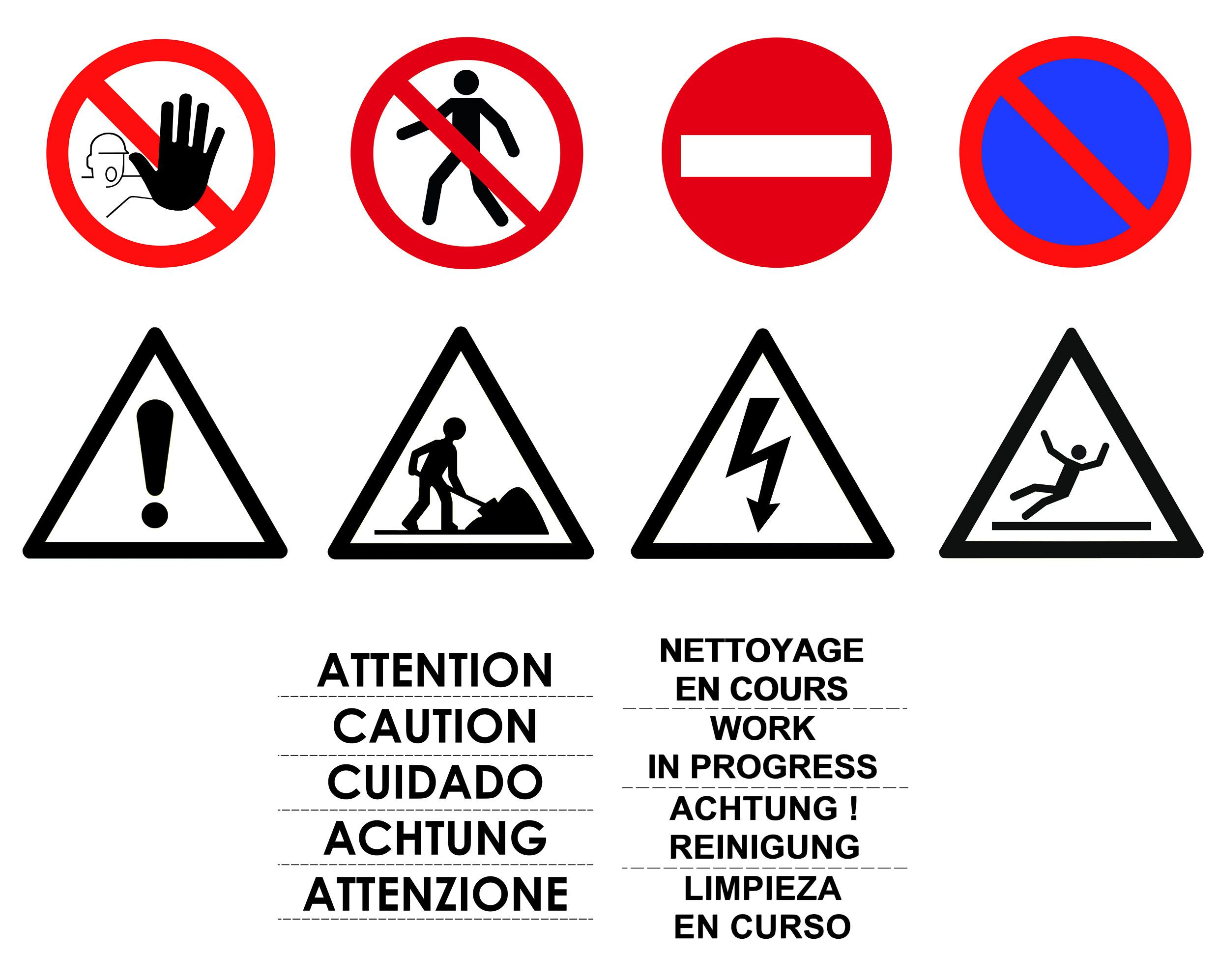 RS PRO Self-Adhesive General Hazard Hazard Label