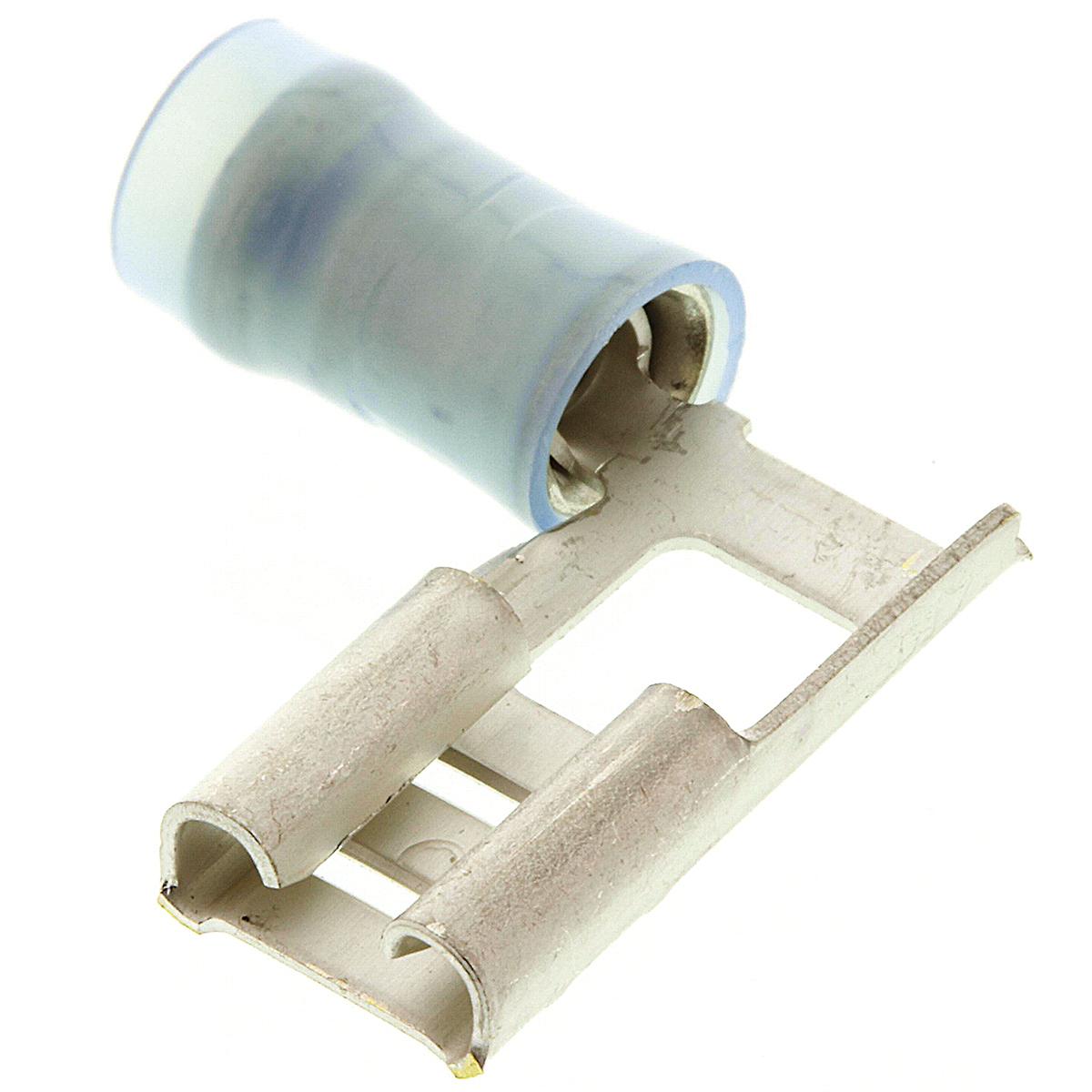 TE Connectivity PIDG FASTON .250 Blue Insulated Female Spade Connector, Flag Terminal, 6.35 x 0.81mm Tab Size, 1.2mm²