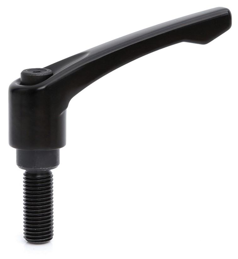 RS PRO Gloss Black Die Cast Zinc Cabinet Handle 57 mm Height, 78mm Length