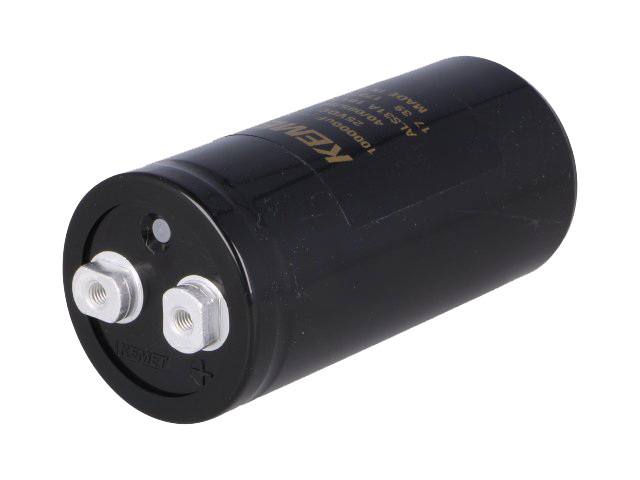 KEMET 0.1F Aluminium Electrolytic Capacitor 25V dc, Screw Terminal - ALS31A104KF025