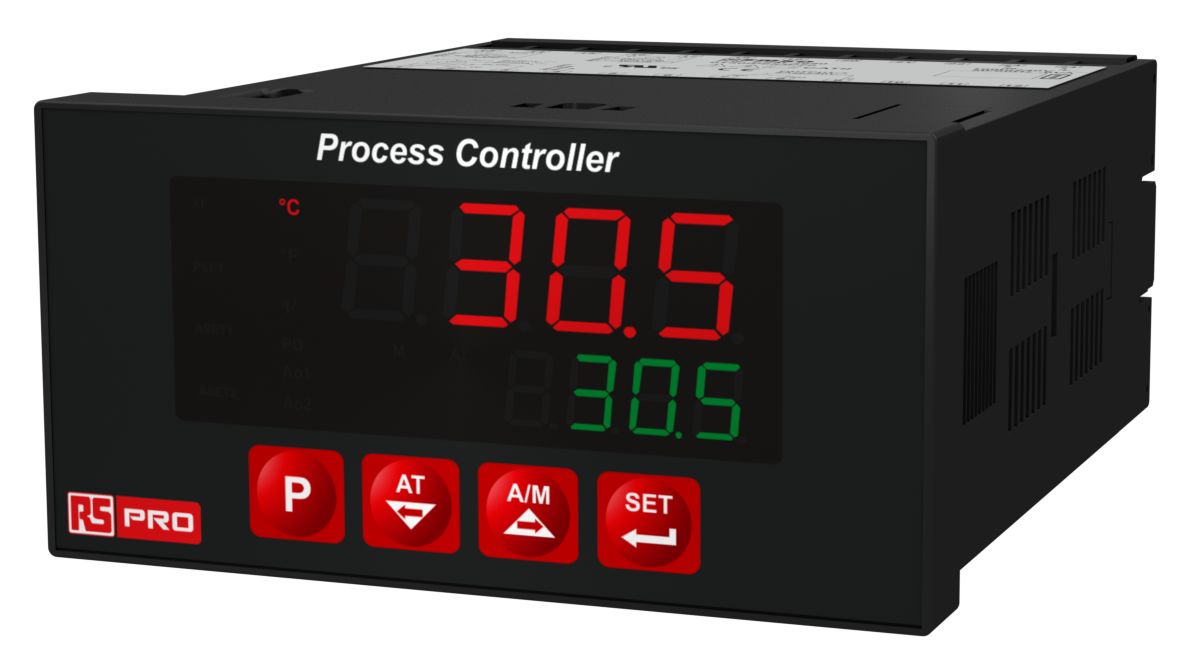 RS PRO Panel Mount PID Temperature Controller, 96 x 48mm 3 Input, 3 Output Relay, SSR, 100 → 240 V Supply