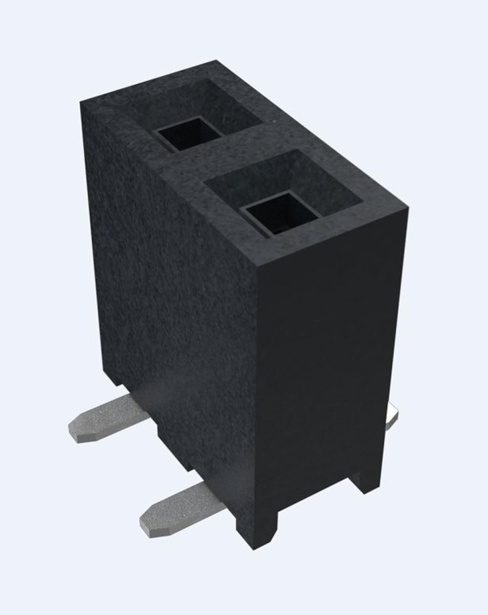 Amphenol Communications Solutions Minitek Series Straight Surface Mount PCB Socket, 5-Contact, 1-Row, 2mm Pitch, Solder