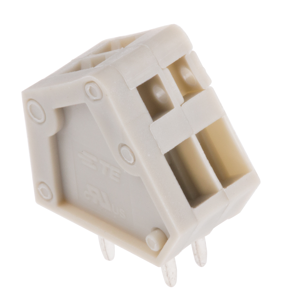 TE Connectivity PCB Terminal Block, 2-Contact, 2.54mm Pitch, Through Hole Mount, 1-Row, Solder Termination