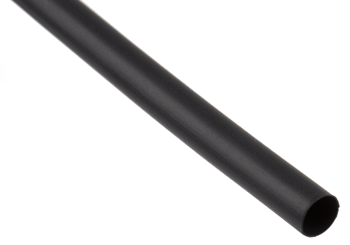 TE Connectivity Halogen Free Heat Shrink Tubing, Black 4.8mm Sleeve Dia. x 1.2m Length 2:1 Ratio, CGPT Series