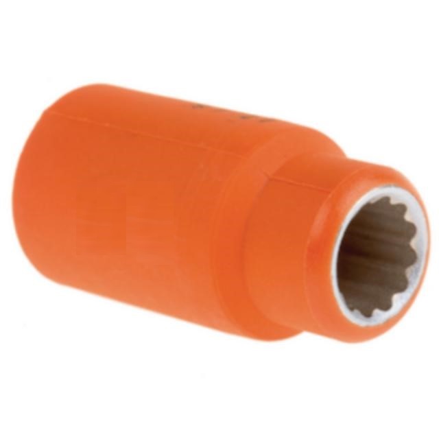 ITL Insulated Tools Ltd 1/2 in Drive 12mm Insulated Standard Socket, 12 point, VDE/1000V, 50 mm Overall Length
