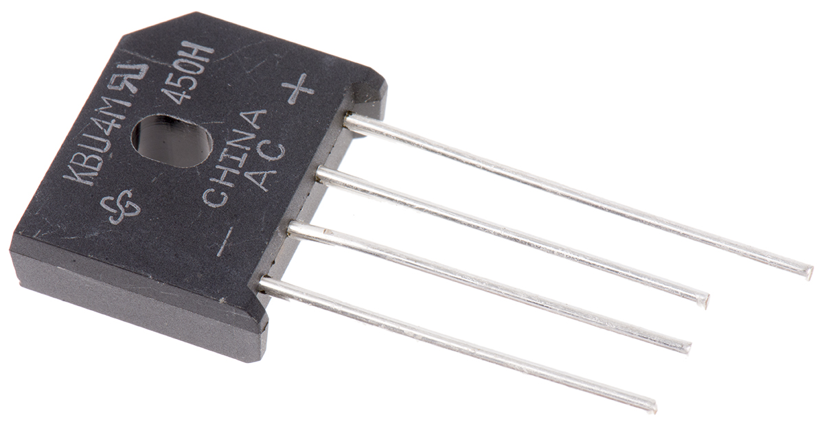 Vishay Bridge Rectifier, 4A, 1000V, 4-Pin