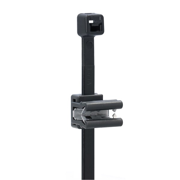NEMIQ Cable Tie, Cable Tie With Edge Clip, 150mm x 3.6 mm, Black Polyamide, Pk-100