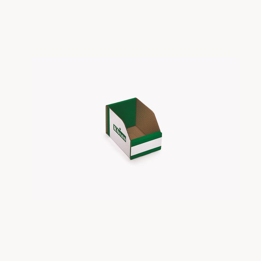 Kbins Cardboard Recycle Bin, 150mm x 100mm x 100mm, Green, White