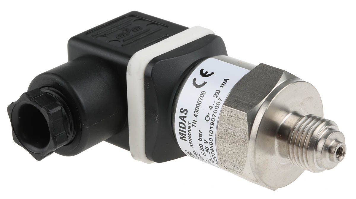 Jumo Pressure Sensor, 0bar Min, 6bar Max, Relative Reading