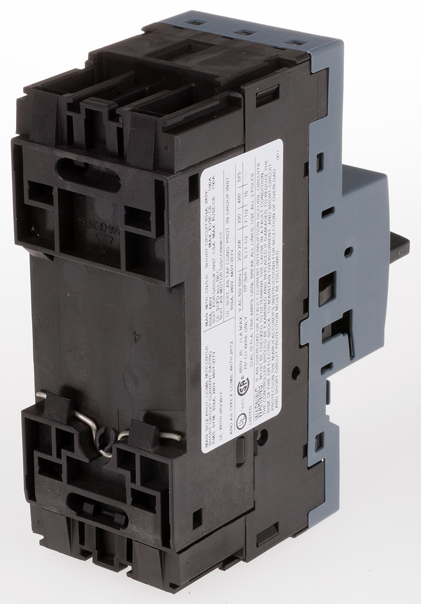 Siemens 20 → 25 A SIRIUS 3RV Motor Protection Circuit Breaker