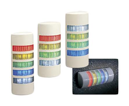 Patlite WEP Series Clear Buzzer Signal Tower, 4 Lights, 24 V ac/dc, Wall Mount