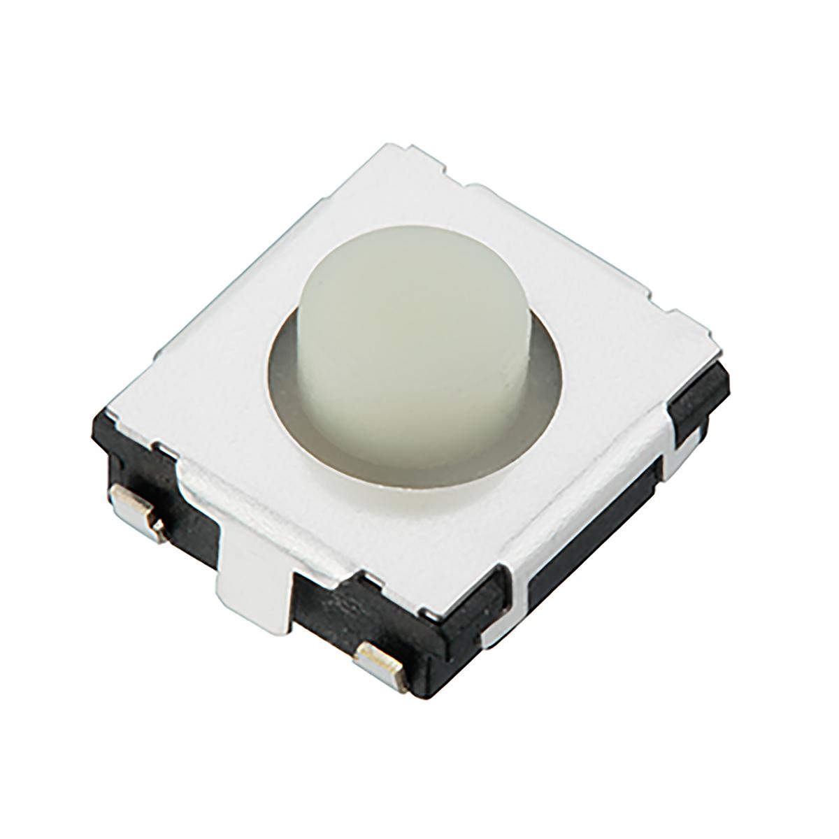 Panasonic White Push Plate Tactile Switch, SPST 10 μA → 20 mA 1.3mm Surface Mount