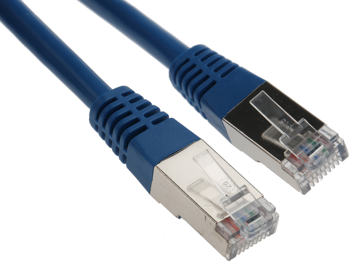 Decelect, 2m Cat5, Blue RJ45 to Male RJ45 Male, F/UTP Shielded, Terminated PVC Sheath
