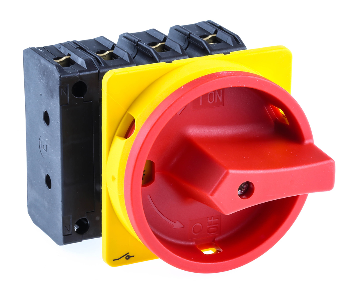Eaton 3P+N Pole Flush Mount Isolator Switch - 63A Maximum Current, 37kW Power Rating, IP65