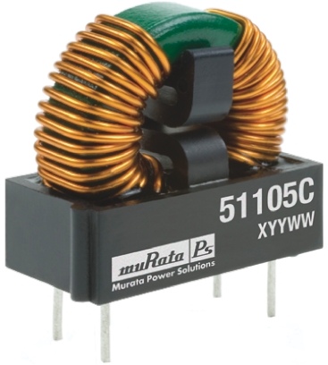 Murata 5 mH Common Mode Choke, Max SRF:100MHz, 1.2A Idc, 197mΩ Rdc, 5100