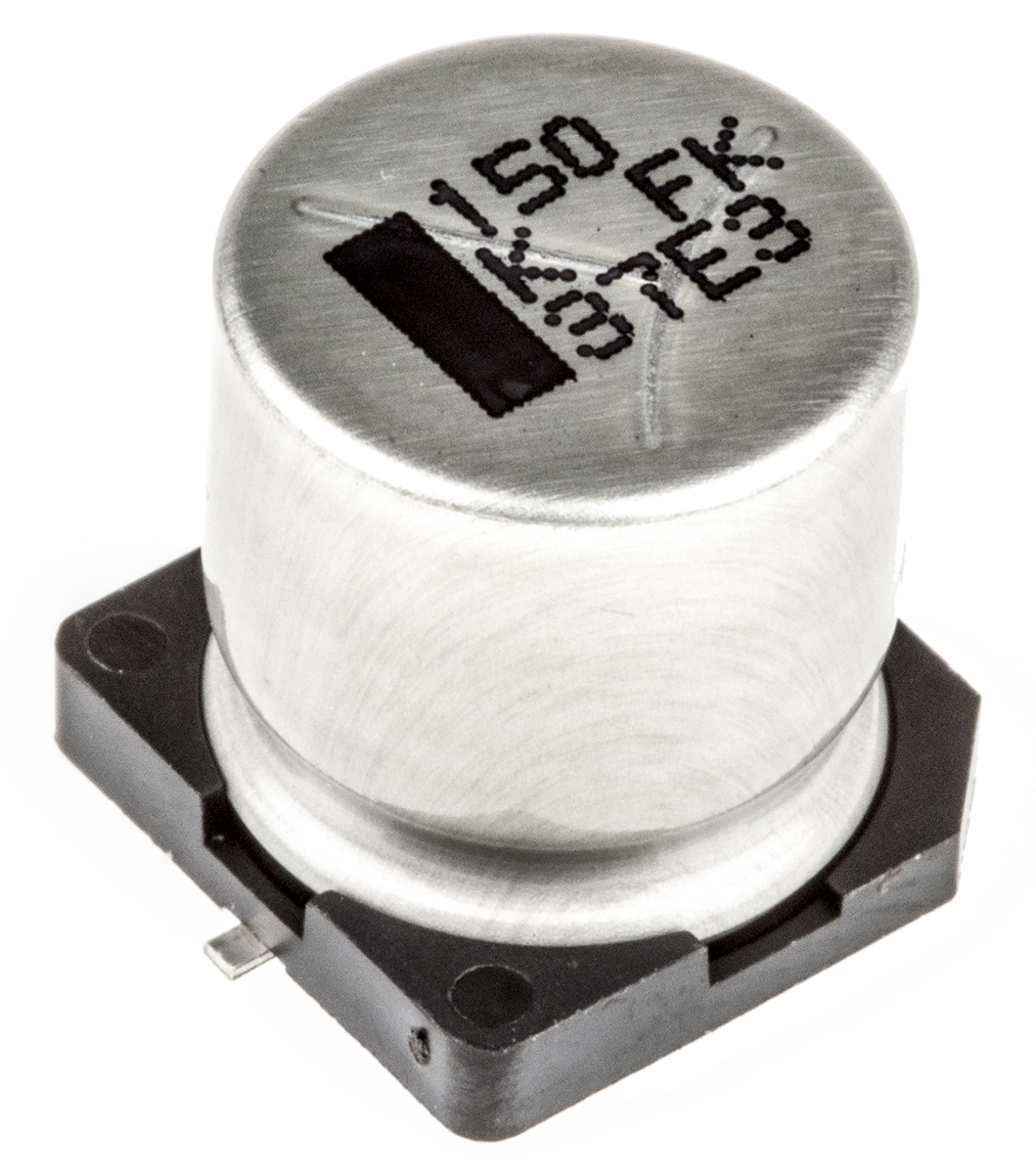 Panasonic 150μF Aluminium Electrolytic Capacitor 80V dc, Surface Mount - EEVFK1K151Q