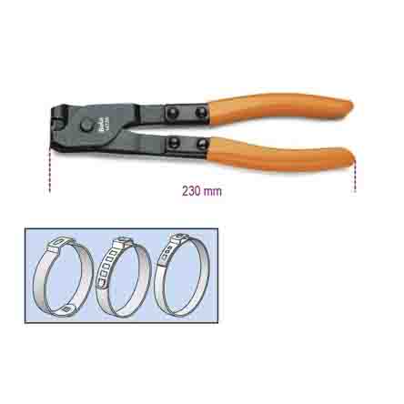 BETA Hose Clamp Pliers, 230 mm Overall, Straight Tip