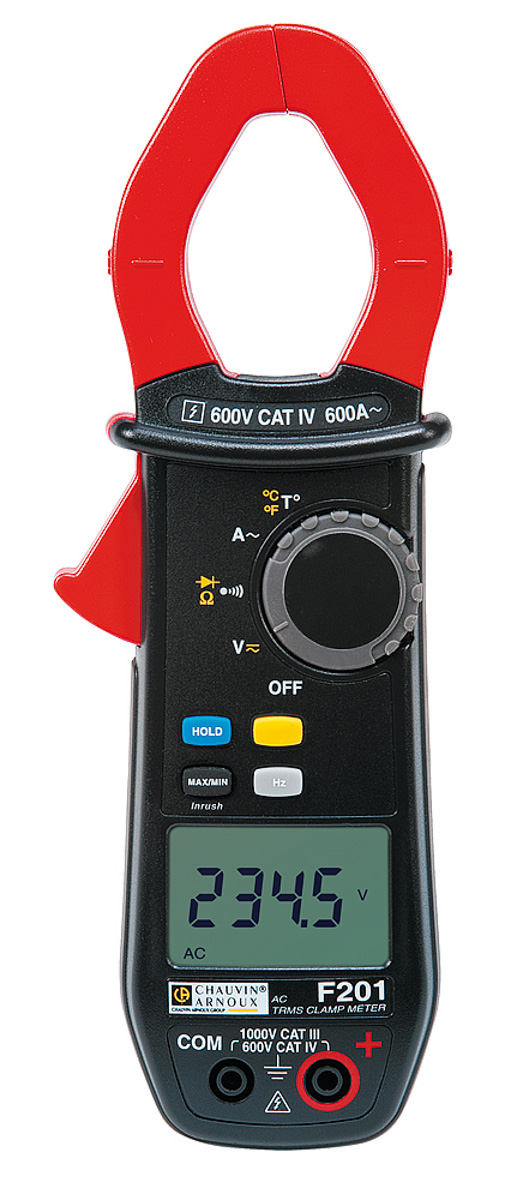 Chauvin Arnoux F201 Clamp Meter, Max Current 600A ac CAT III 1000V