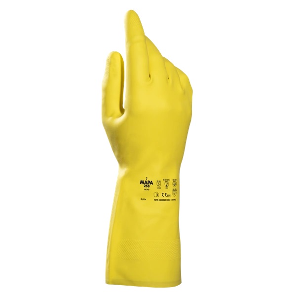 Mapa Yellow Natural Latex Glove, Size 6
