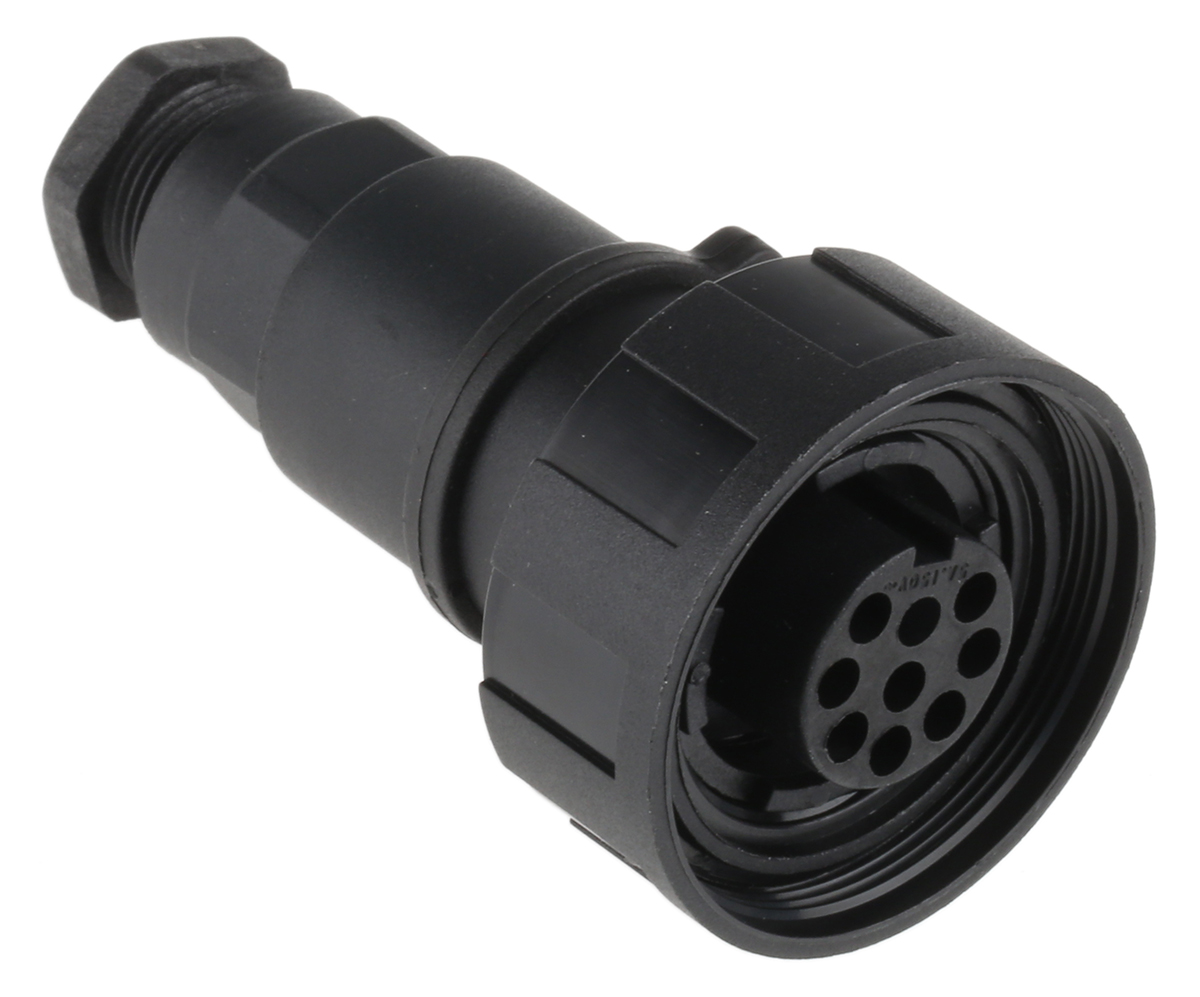 Bulgin Circular Connector, 9 Contacts, Cable, Standard Connector, Socket, Female, IP68, Standard Buccaneer Series