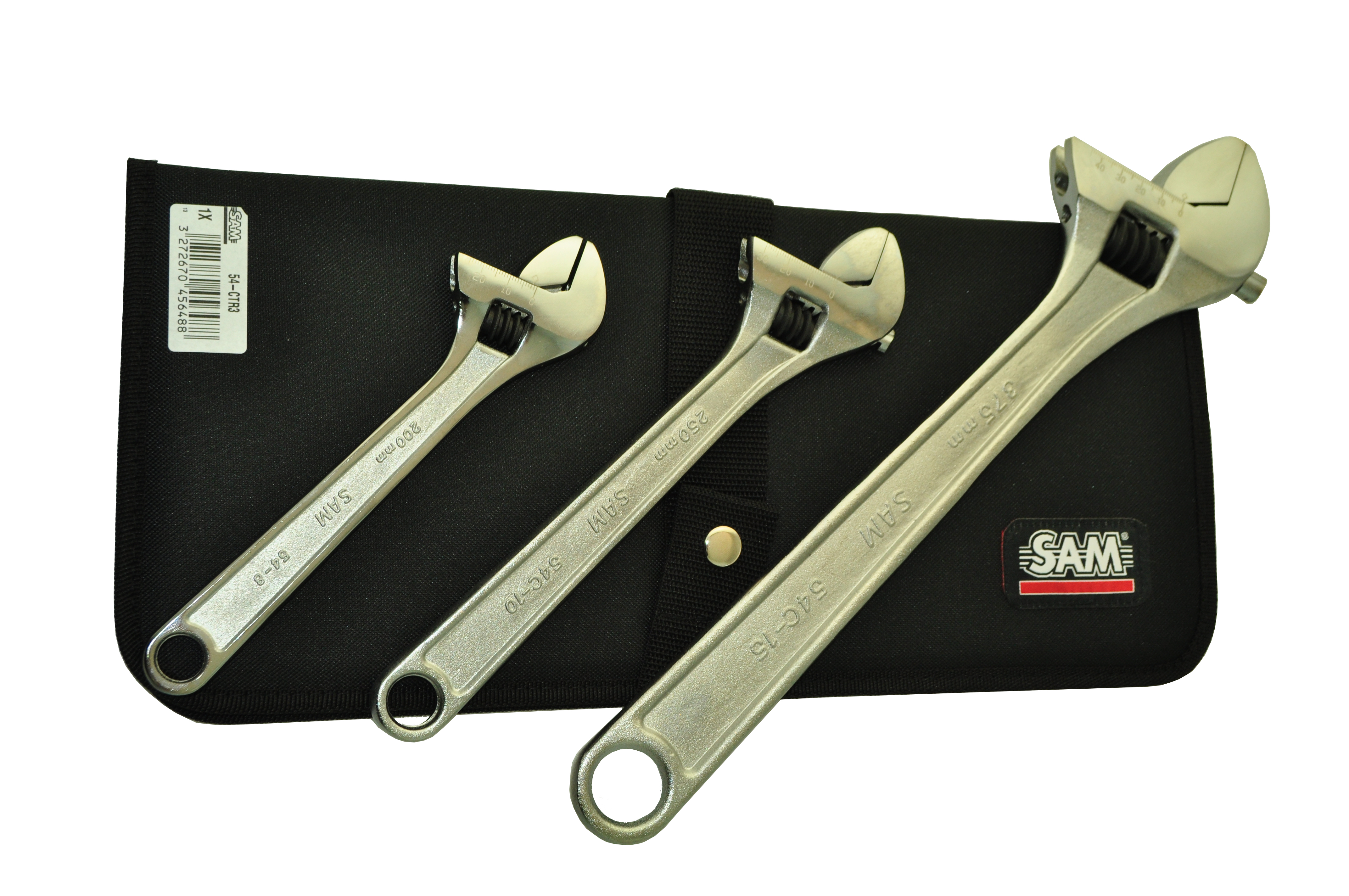 SAM Adjustable Spanner, 203.2 mm, 254 mm, 381 mm Overall