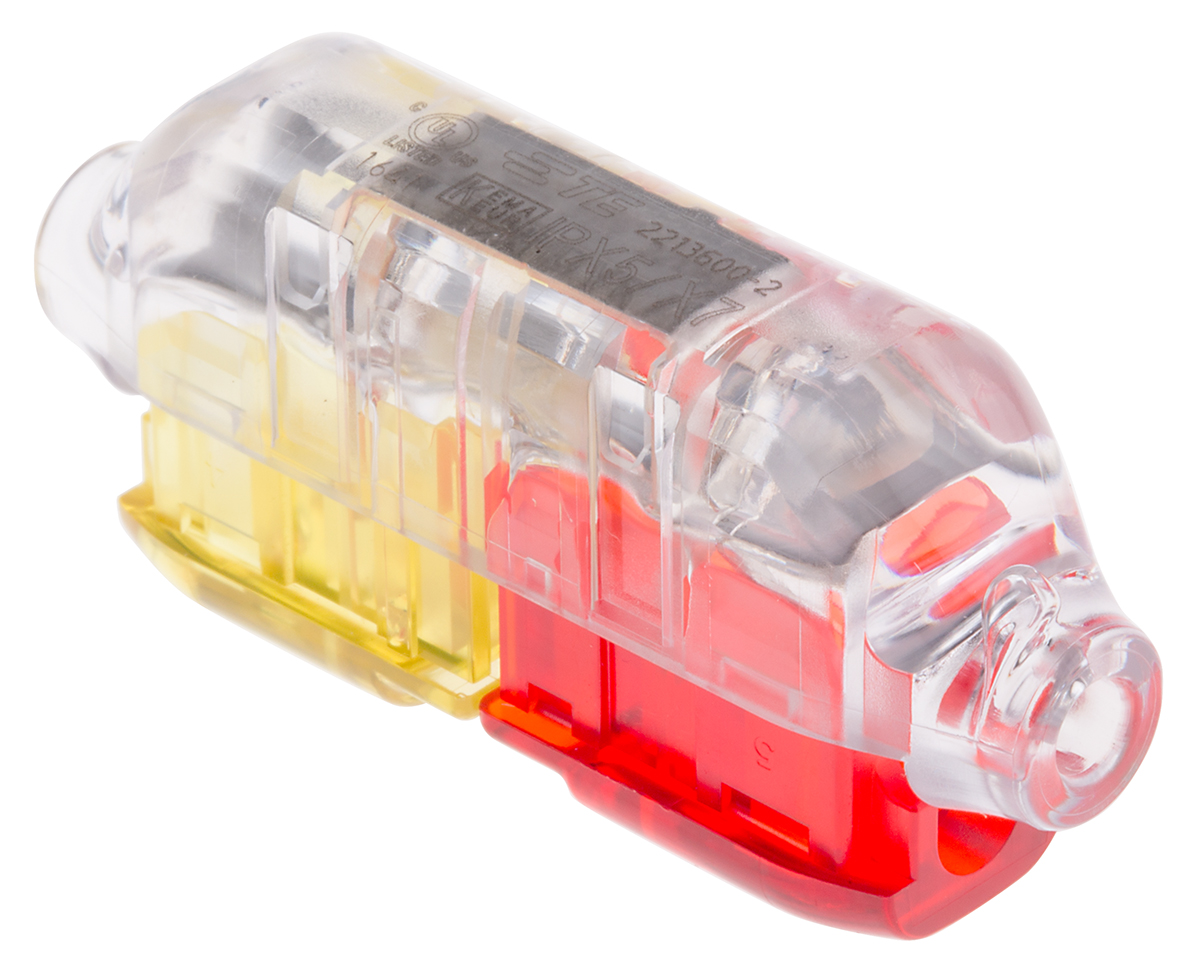 TE Connectivity In Line Splice Connector, Clear, Insulated, Tin 0.75 → 1.5 mm², 2.5 → 4 mm², 14 →