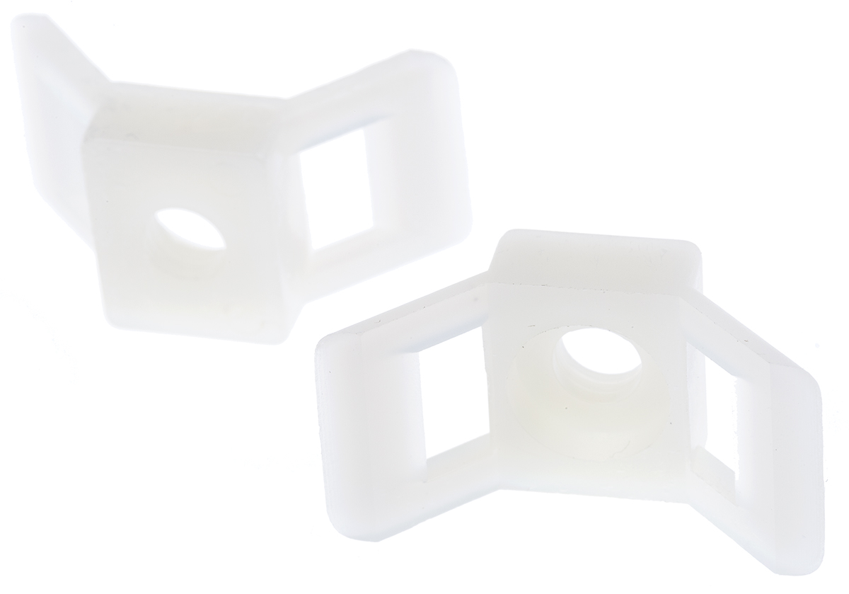 RS PRO Natural Cable Tie Mount 14.7 mm x 30mm, 9.3mm Max. Cable Tie Width
