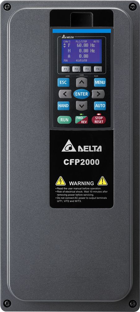 Delta Electronics Variable Speed Drive, 7.5 kW, 3 Phase, 460 V, 18/12 A, CFP2000 Series