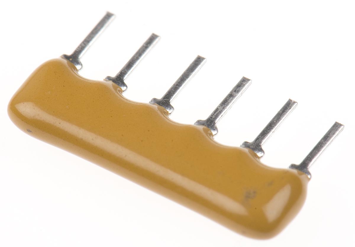 Bourns, 4600X 10kΩ ±2% Bussed Resistor Array, 5 Resistors, 0.75W total, SIP, Through Hole