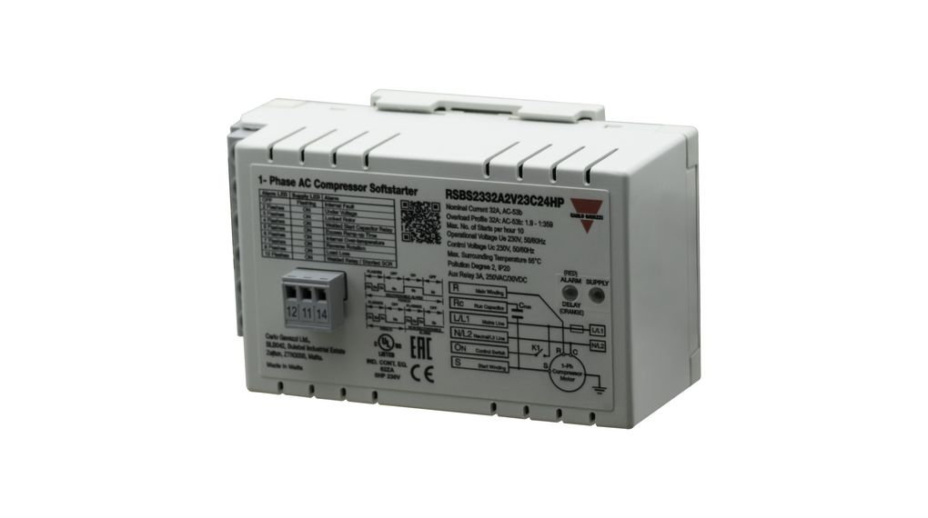 Carlo Gavazzi RSBS Soft Starter, , 4.4 kW, 195.5 → 264.5 V, 1 Phase, IP20