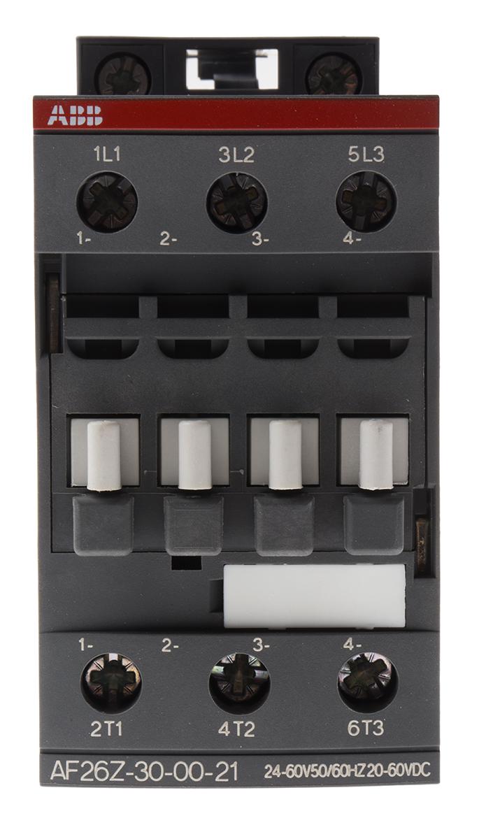 ABB AF26 Contactor, 24 V Coil, 3-Pole, 11 kW 60 V, 3 NO, 690V