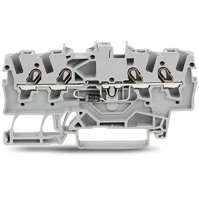 WAGO 2001-1411/1000-410 TOPJOB S Series Grey, 1.5mm², 1-Level, Push-In Cage Clamp Termination