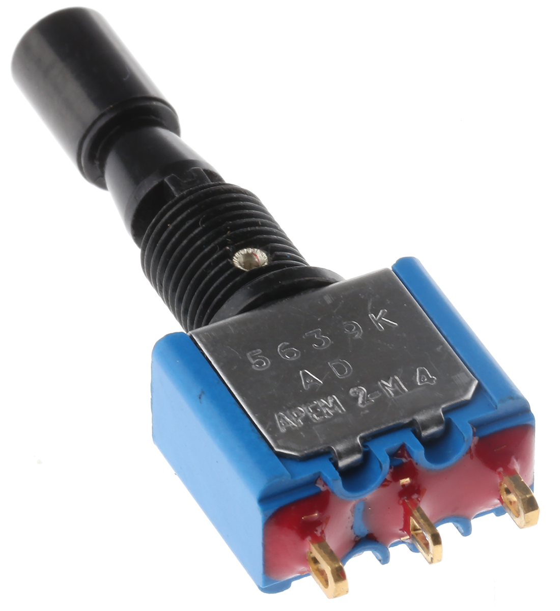 APEM Toggle Switch, Panel Mount, On-Off-On, SPDT, Solder Lug Terminal, 30V dc