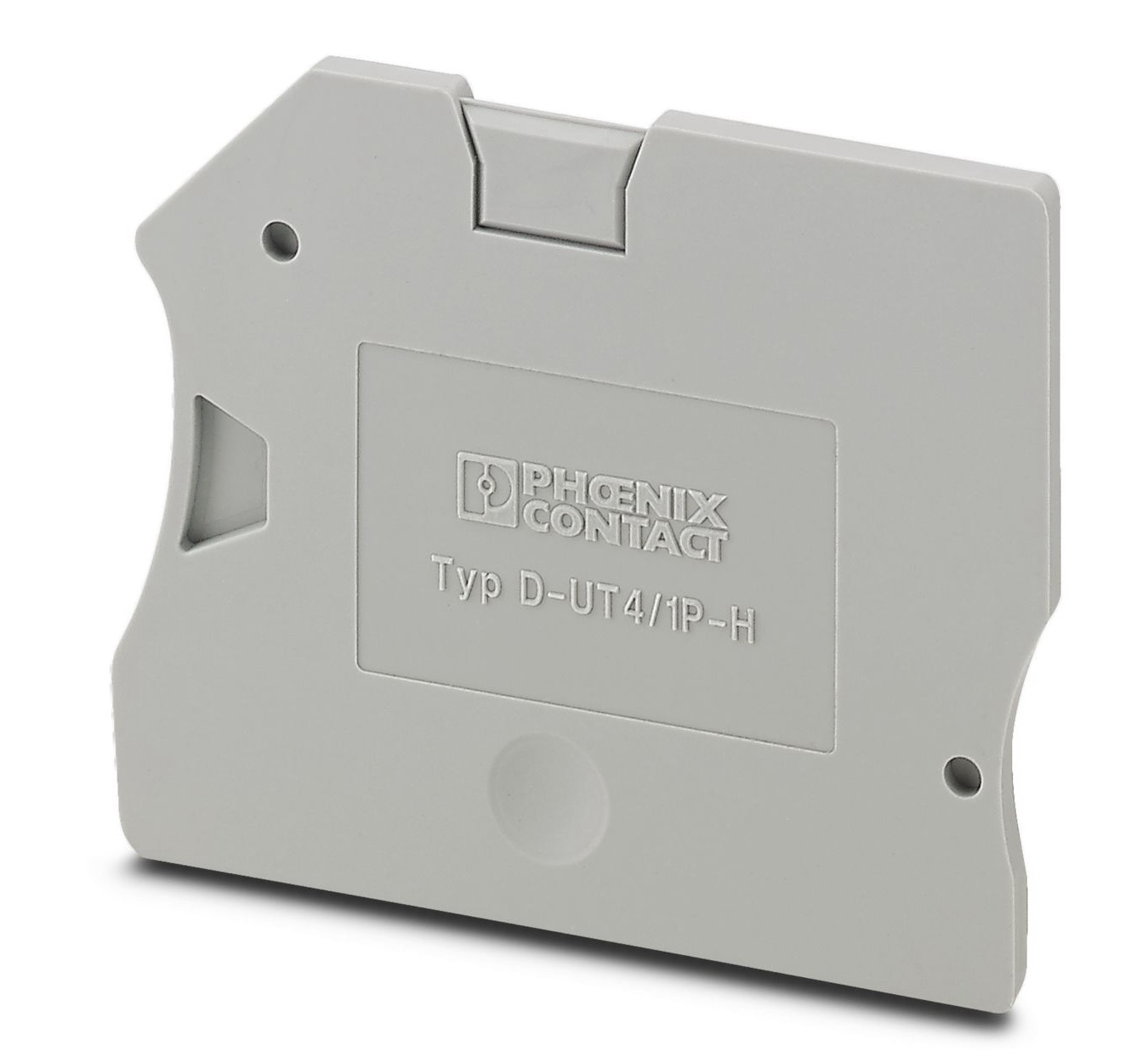 Phoenix Contact D-UT 4/1P-H Series End Cover for Use with DIN Rail Terminal Blocks
