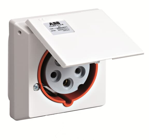 Amphenol Industrial, 2CMA1 IP44 White 2P+E Industrial Power Socket, Rated At 16A, 250 V