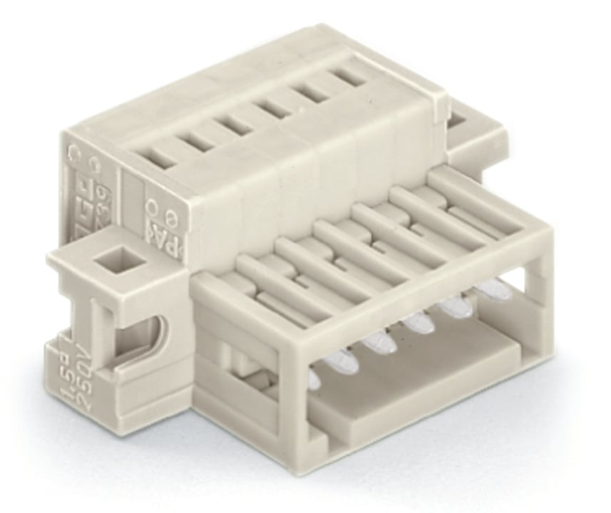 WAGO 734 Series Male Lighting Connector, 2-Pole, Male, 2-Way, Cable Mount, 10A