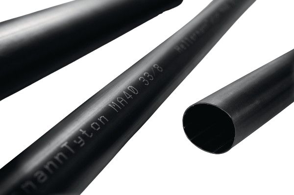 HellermannTyton Adhesive Lined Heat Shrink Tubing, Black 33mm Sleeve Dia. x 1m Length Up to 4:1 Ratio, MA40 Series