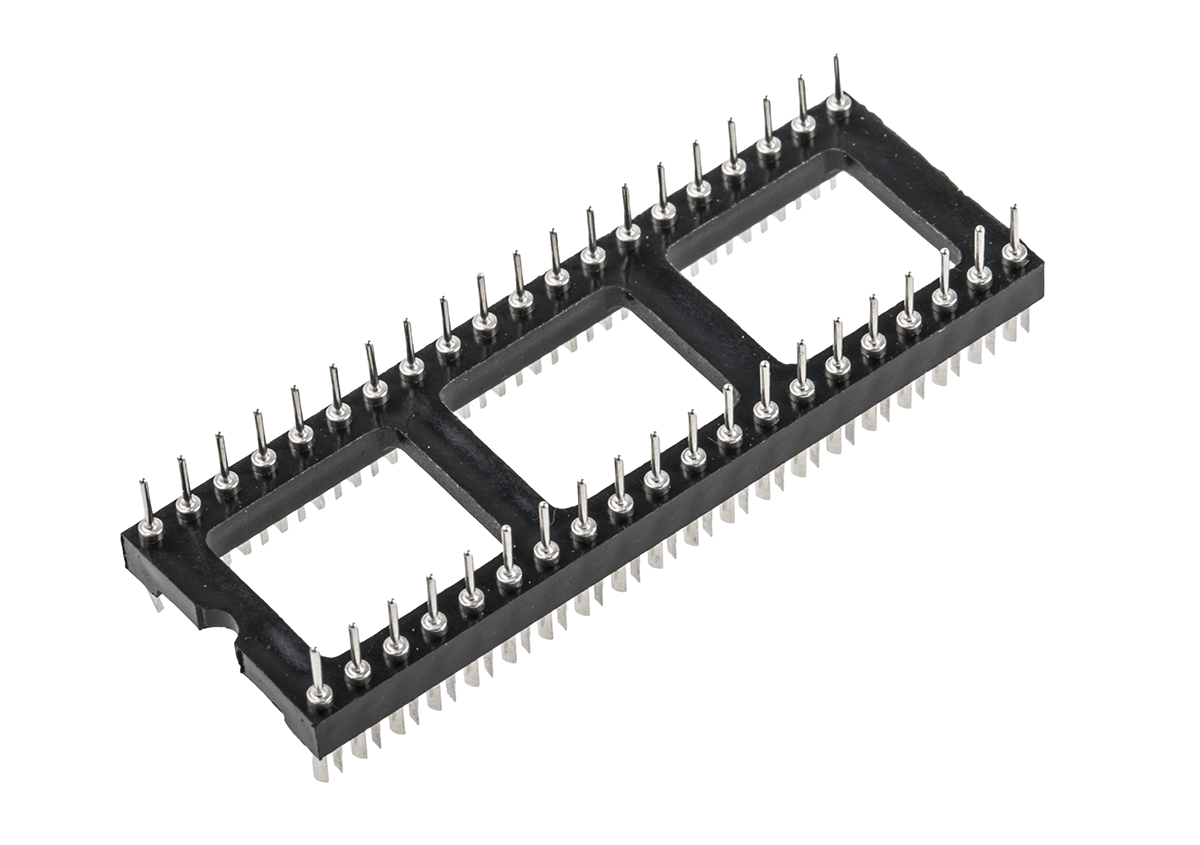 RS PRO 2.54mm Pitch 40 Way,Through Hole Mount IC Dip Header, Tin over Nickel, 1A