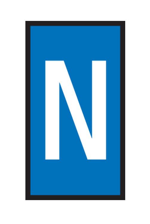 HellermannTyton WIC Snap On Clip On Cable Marker, Blue, Pre-printed "N", 4.3 → 5.3mm Cable, 561-03146