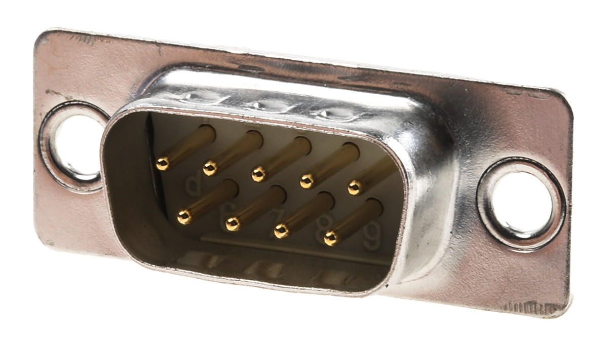 HARTING D-Sub Standard 9 Way Through Hole D-sub Connector Plug, 2.74mm Pitch